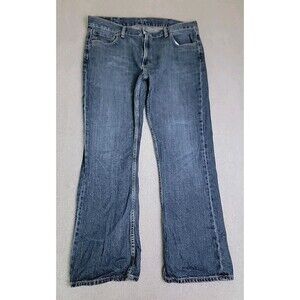 Levis 527 Jeans Mens 40 39x32 Boot Mid Rise Cotton Dark Blue Western Cowboy
